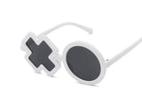 Stylish Round XO Sunglasses for Kids - White