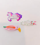 Unique and cute character hair clips - Unicorn Rabit Bird