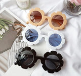 Stylish Sunflower Sunglasses for Kids - Sunflower plastic frame