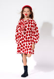 Airfish - Hearts Fleece Dress Red