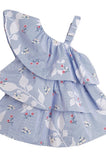 Giannie Dress by Newness Couture - One shoulder ruffle dress for little girls 