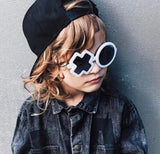 Stylish Round XO Sunglasses for Kids - White
