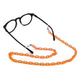 Plastic Sunglasses Chain for Kids - Easy to remove - Orange