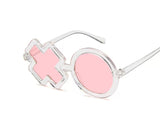 Stylish Round XO Sunglasses for Kids - Pink