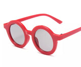 Retro Roundie - Stylish round sunglasses for little kids - Red