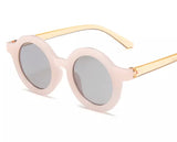 Retro Roundie - Stylish round sunglasses for little kids - Pink