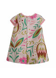 Pink Floral Dress by Newness Couture - Cute floral dress for little girls - back