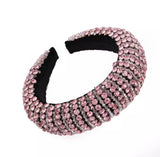 Flash Headband - Sparkly pink rhinestone jewels hair band for little girls