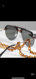Plastic Sunglasses Chain for Kids - Easy to remove - Brown