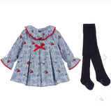 Tutto Piccolo - Blue Dress and Tights Set