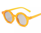 Retro Roundie - Stylish round sunglasses for little kids - Yellow