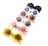 Stylish Sunflower Sunglasses for Kids - Sunflower plastic frame
