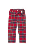 Tutto Piccolo - Plaid Pants Red