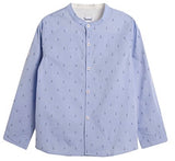Anchor Shirt by Newness Couture - blue long sleeve polo front