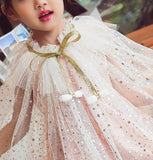 Princes Sequin Cape for little girls - Sparkly and beautiful stars sequin